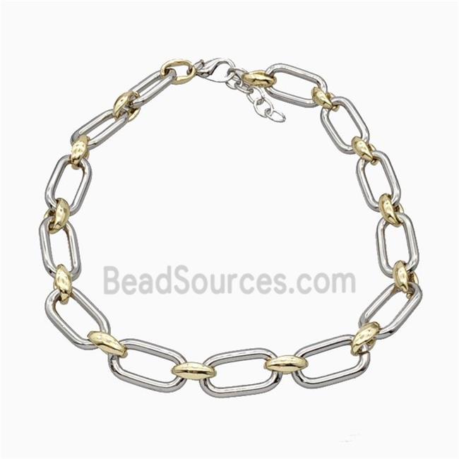 Aluminum Chain Necklace Gold Plated