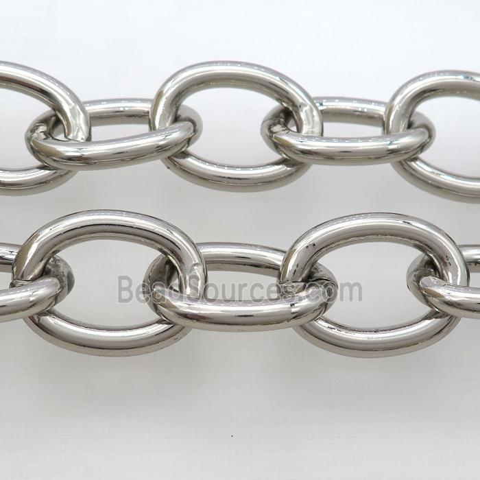 Aluminum chain, platinum plated