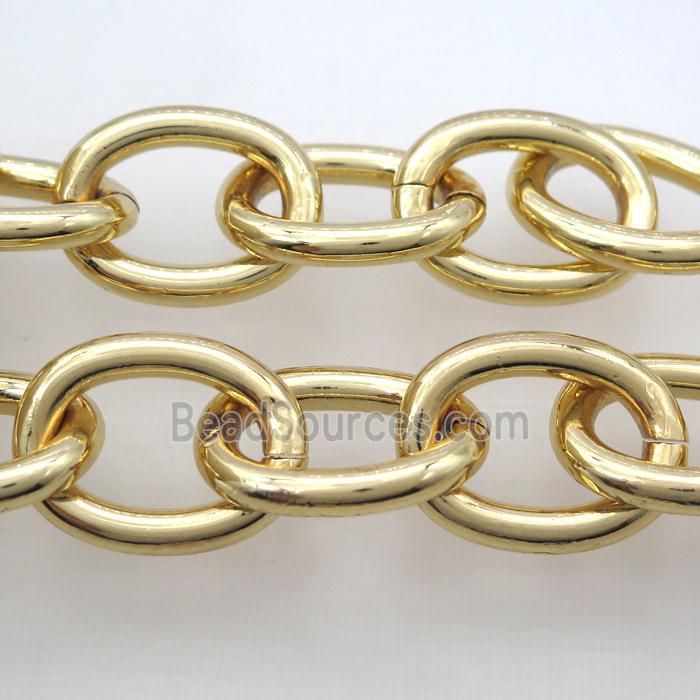 Aluminum chain, gold plated