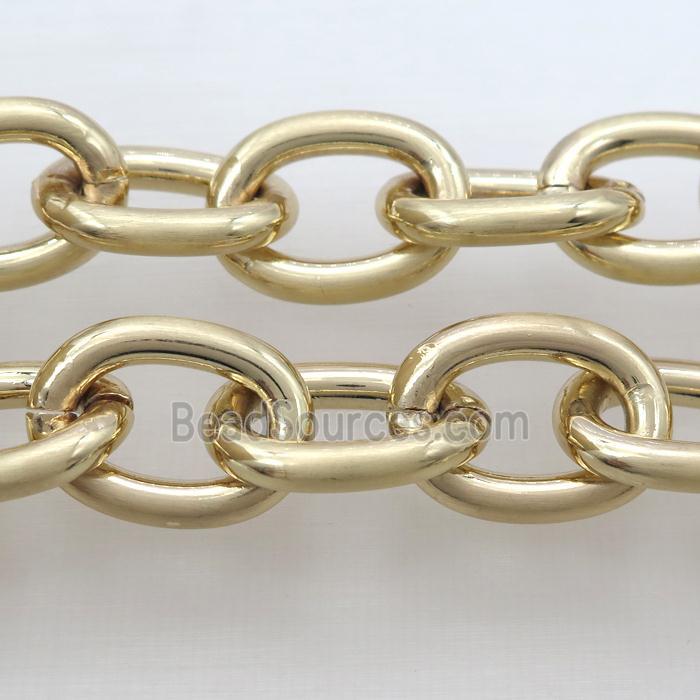 Aluminum chain, gold plated
