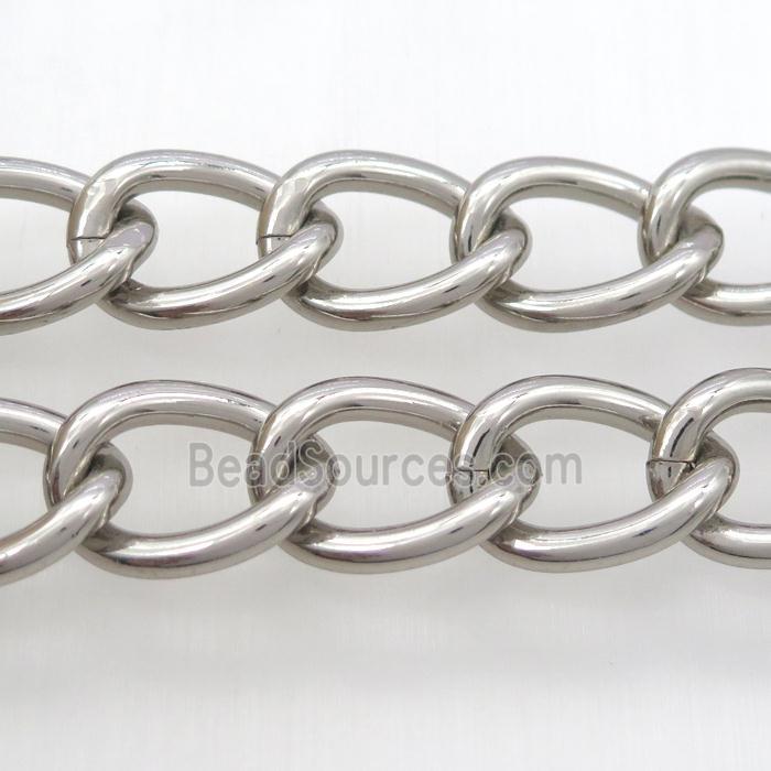 Aluminum chain, platinum plated