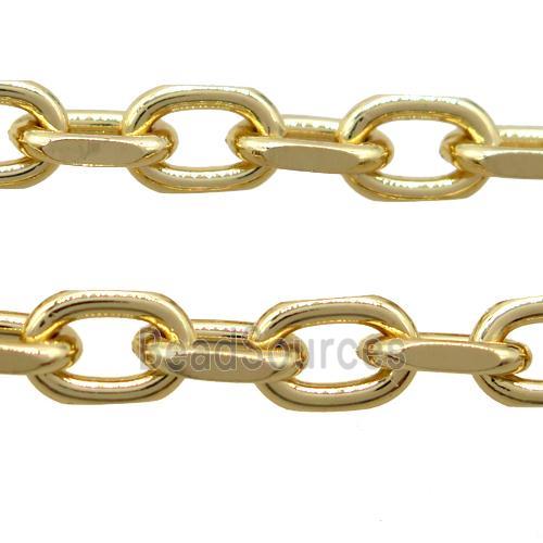 iron chain, gold plated