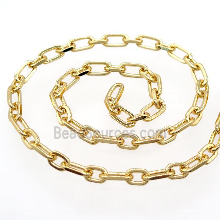 iron chain, gold plated