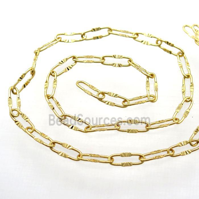 copper chain, gold plated