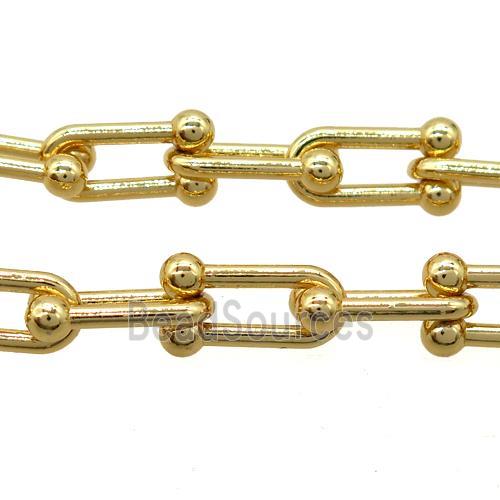 copper chain, gold plated