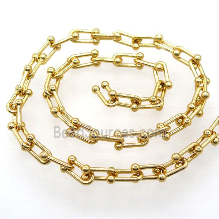 copper chain, gold plated