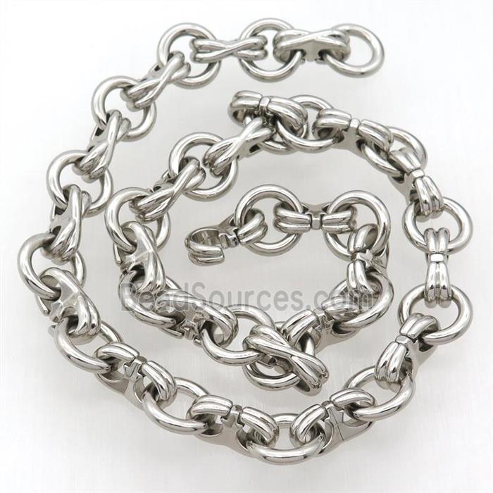 Alloy Chain, platinum plated