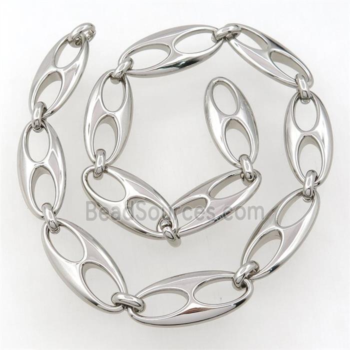 Alloy Chain, platinum plated
