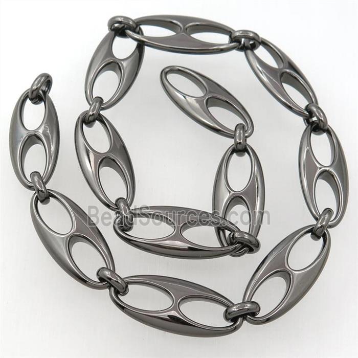 Alloy Chain, black gunmetal plated