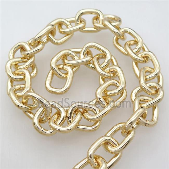 Aluminum chain, gold plated