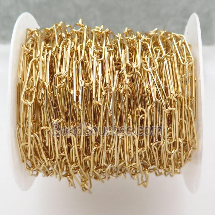 copper chain, gold plated