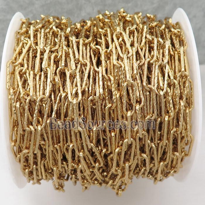 copper chain, gold plated