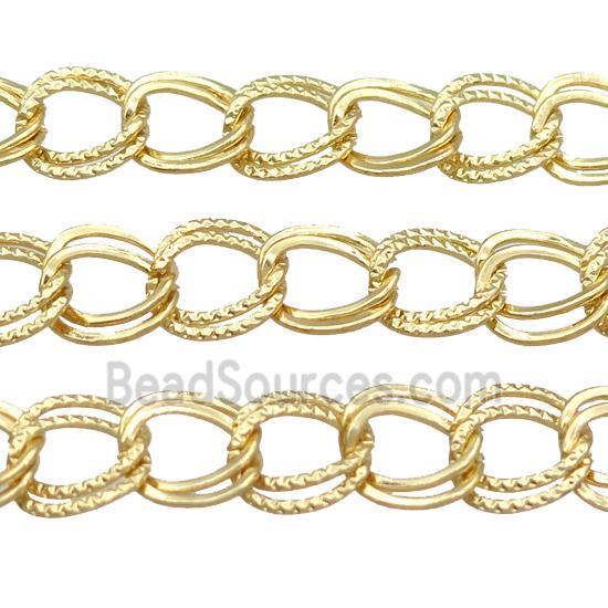 copper chain, double, gold plated