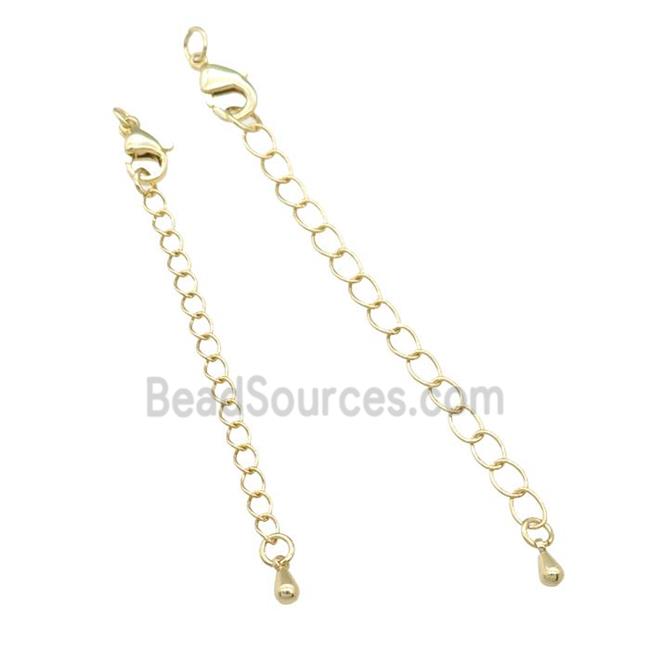 Copper Necklace Extender, gold plated