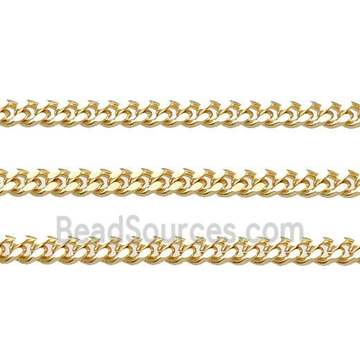 copper chain, gold plated