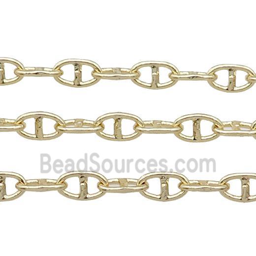 copper chain, gold plated