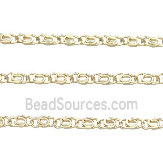 copper chain, gold plated