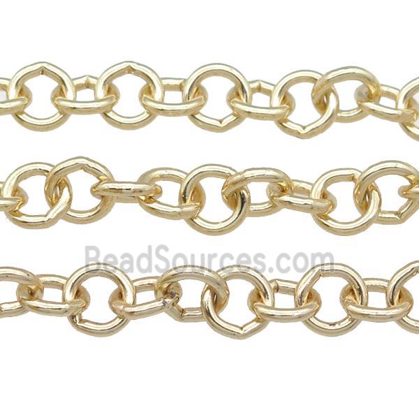 Iron chain, 14K gold plated