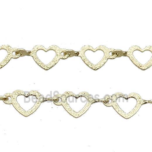 Copper Chain Heart Gold Plated