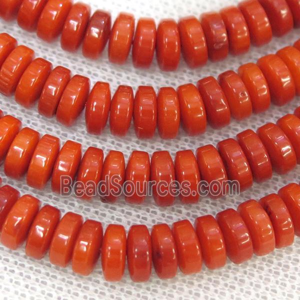 natural Coral heishi beads