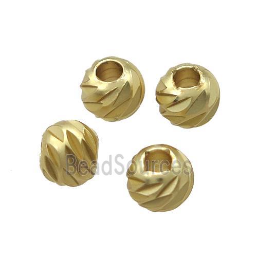 round copper carved beads, Unfade, duckgold