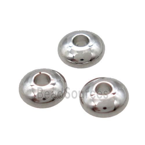 copper saucer spacer beads, Unfade, platinum plated