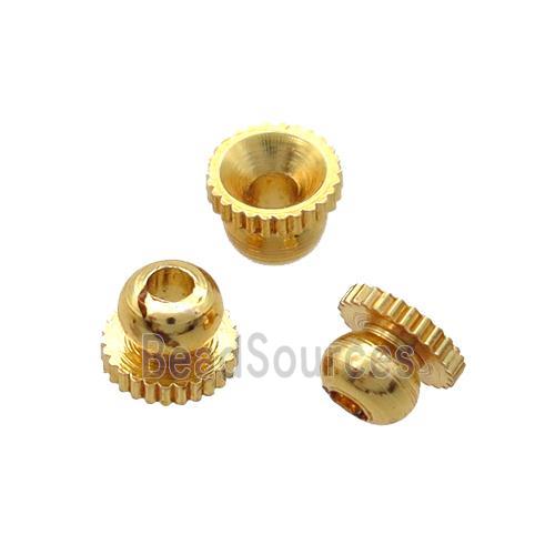 copper spacer beads, Unfade, gold plated