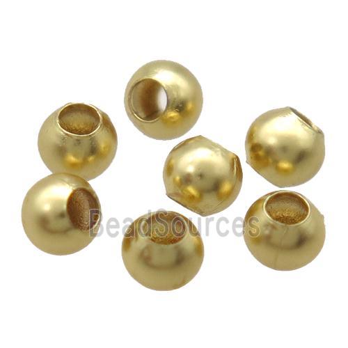 round copper beads, duck gold, Unfade