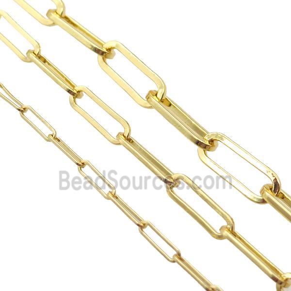 Copper Paperclip Chain Gold Plated