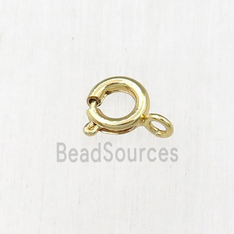 copper circle clasp, unfaded, gold plated