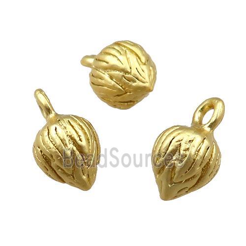 Copper Lotus Pendant Matte Gold