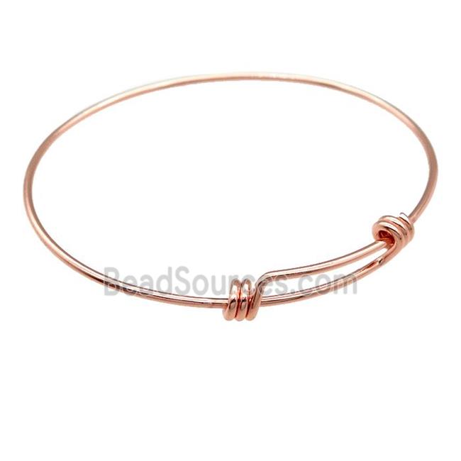 copper Bangle, rose golden