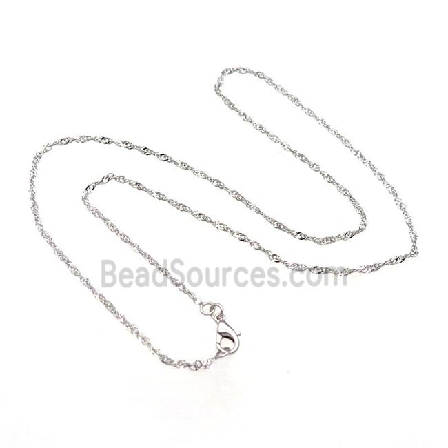 Copper Necklace Chain Unfaded Platinum Plated