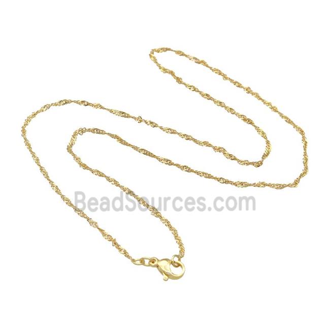 Copper Necklace Chain Unfaded Gold Plated