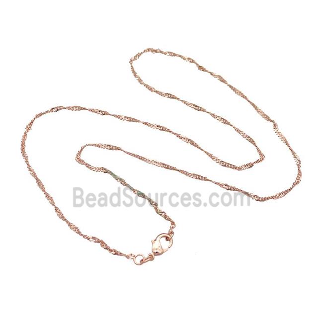 Copper Necklace Chain Unfaded Rose Gold