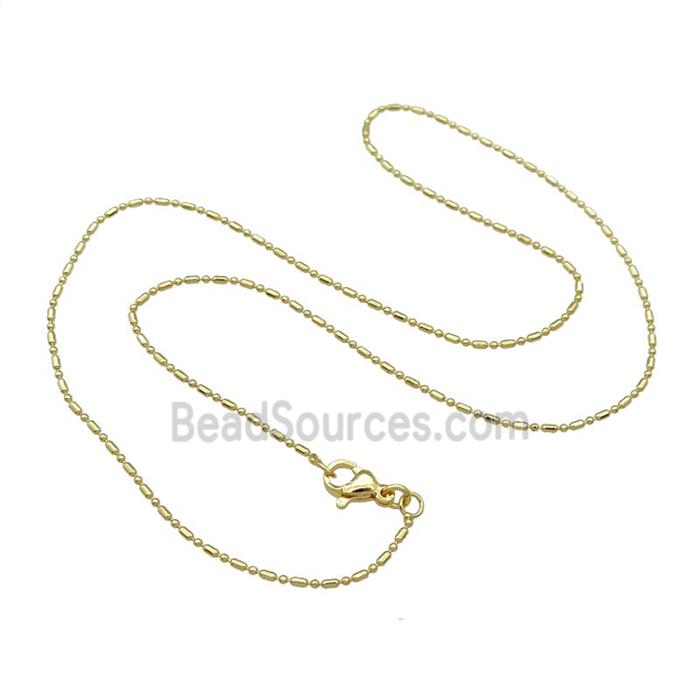 Copper Necklace Chain Unfaded Gold Plated