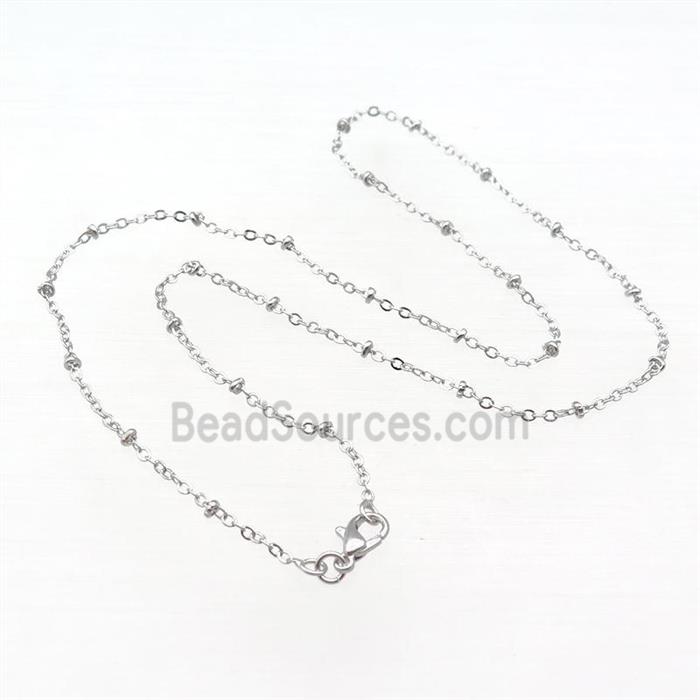 Copper Necklace Chain Unfaded Platinum Plated