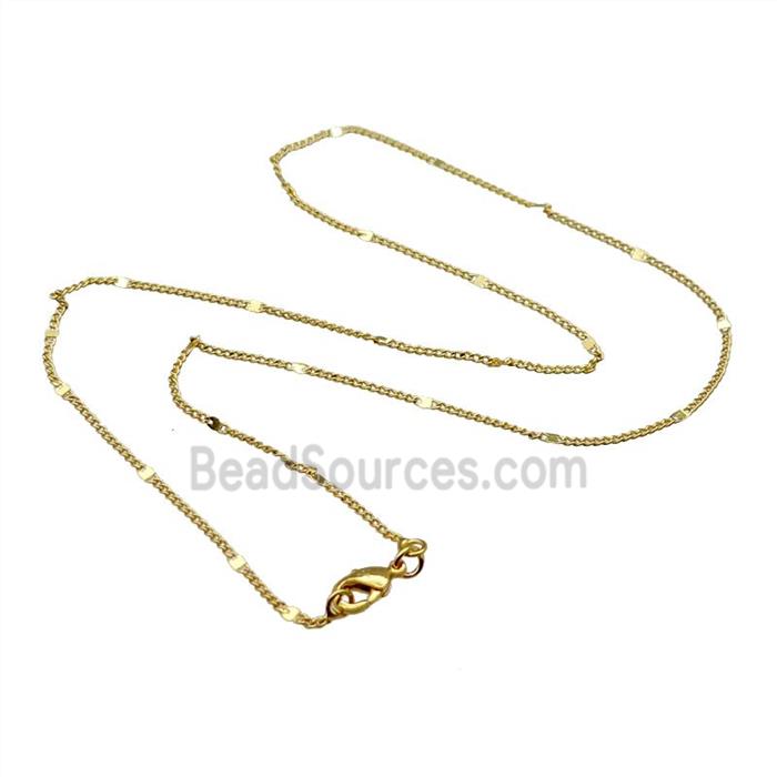 Copper Necklace Chain Unfaded Gold Plated