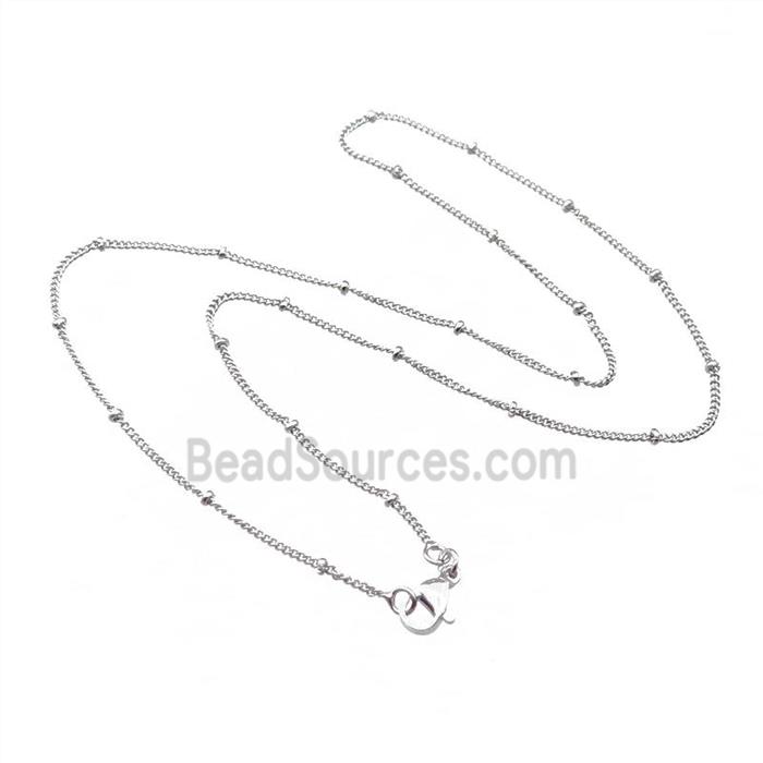 Copper Necklace Satellite Chain Unfaded Platinum Plated