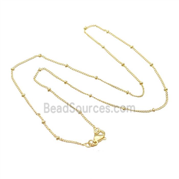 Copper Necklace Satellite Chain Unfaded Gold Plated