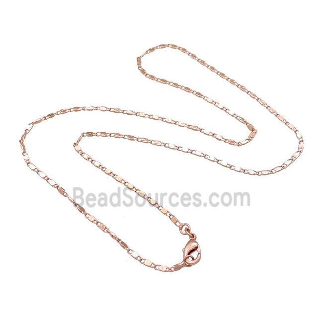 Copper Necklace Chain Unfaded Rose Gold