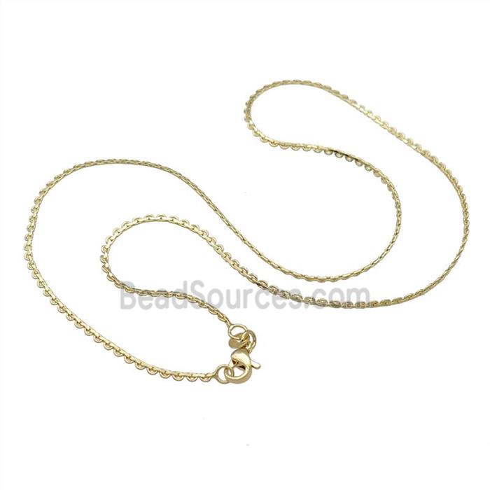 Copper Necklace Chain Unfaded Gold Plated