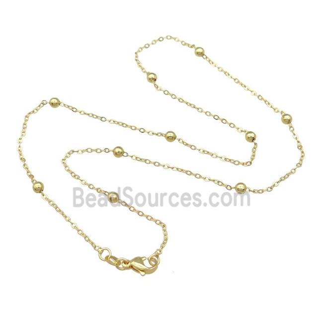 Copper Necklace Satellite Chain Unfaded Gold Plated