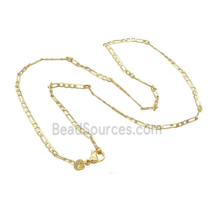 Copper Necklace Chain Gold Plated