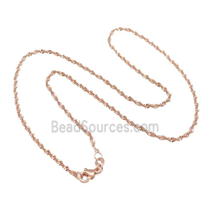 Copper Necklace Chain Unfaded Rose Gold