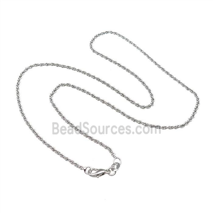 Copper Necklace Chain Unfaded Platinum Plated