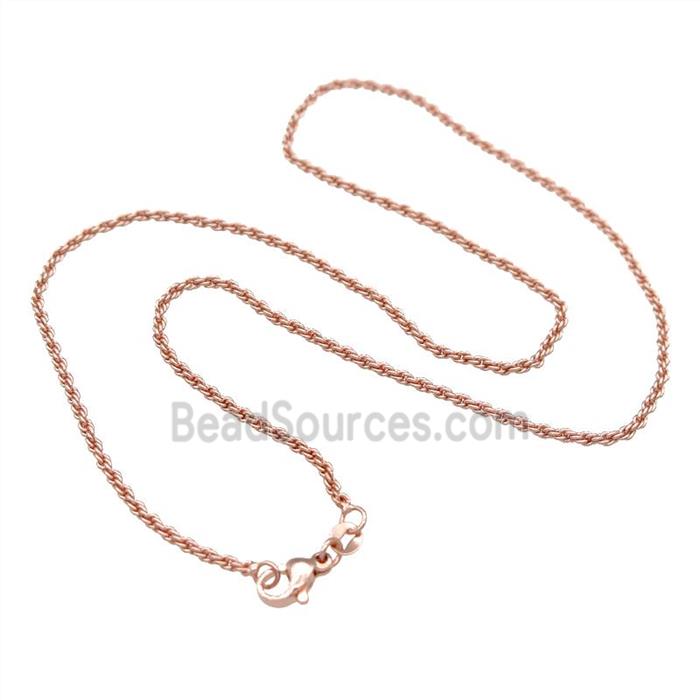 Copper Necklace Chain Unfaded Rose Gold