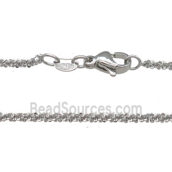 Copper Necklace Chain Unfaded Platinum Plated