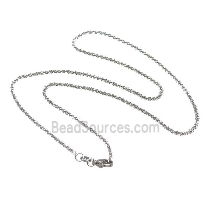 Copper Necklace Chain Unfaded Platinum Plated