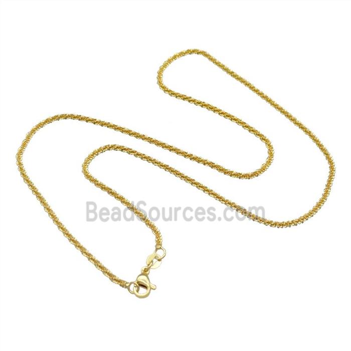 Copper Necklace Chain Unfaded Gold Plated